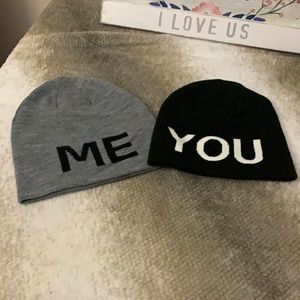 KNIT BEANIES ME AND YOU .. all new
